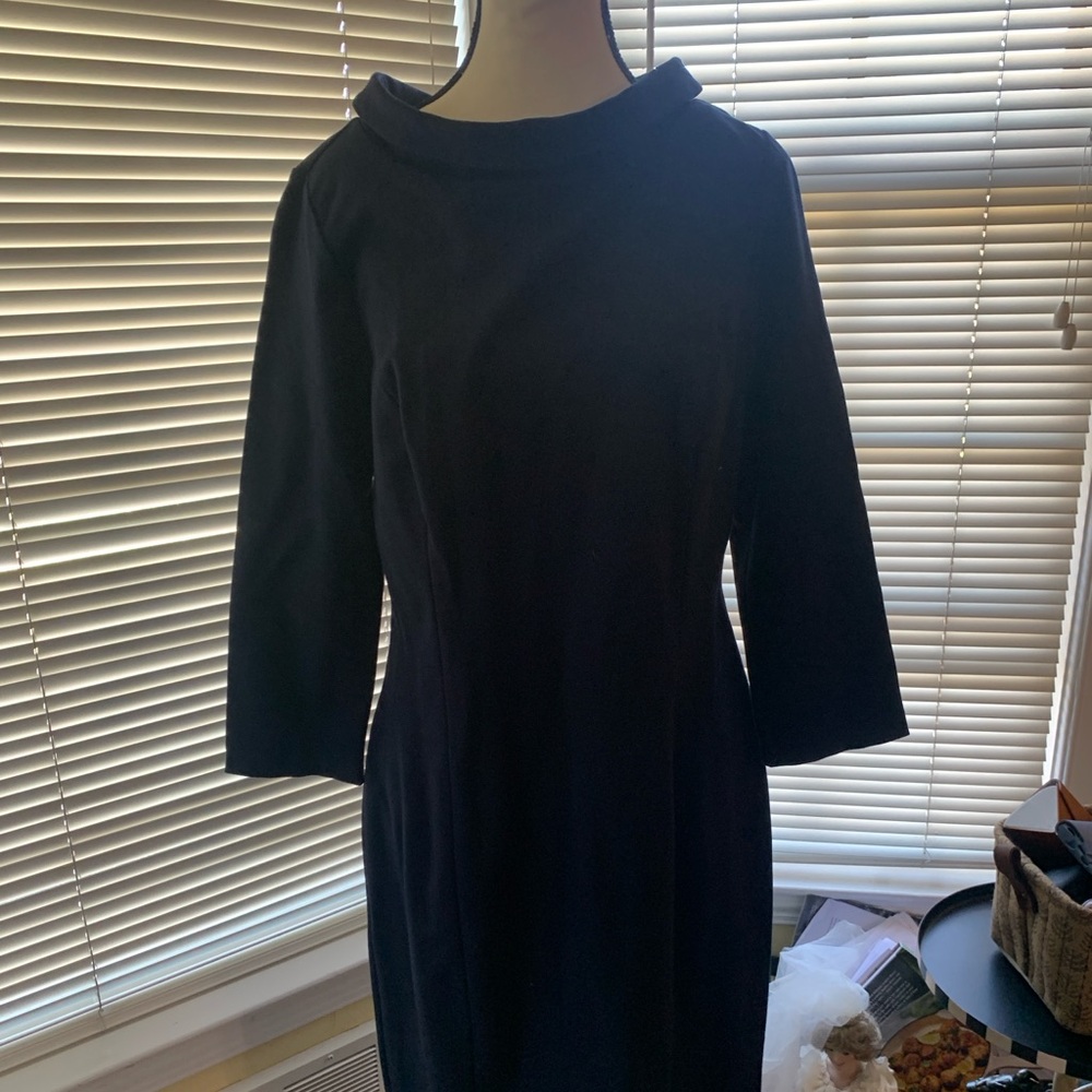 NEW! Talbots Navy Midi Dress with 3/4 Sleeves, Size 10